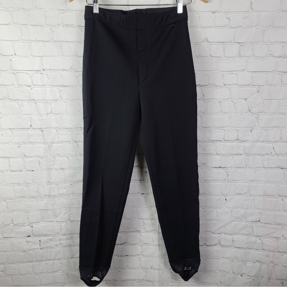 Roffe Snowpants Black with Stirrups  Women's Sz 8 Reg.